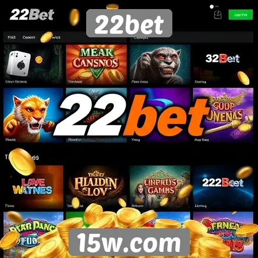 Variedade de jogos disponíveis no 22bet
